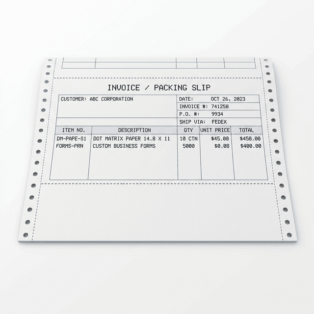 Dot Matrix Paper